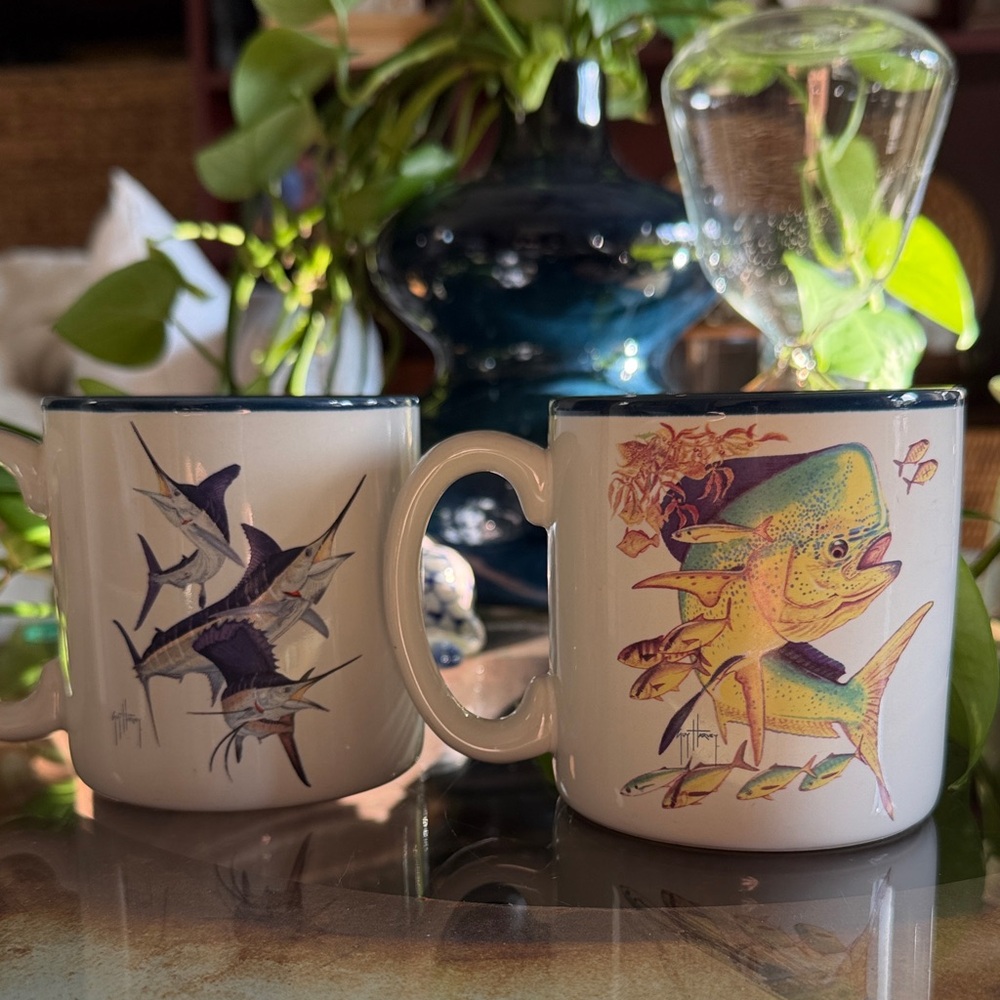 Guy Harvey wildlife Collection Fine art 1995 fishing fish coastal mug cup